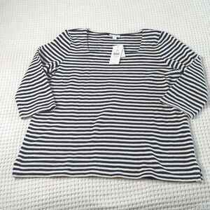 J Jill striped cotton top size M